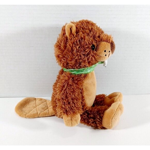 Kinder Beaver Brown Plush Green Bandana 10" Stuffed Toy Ferrero Rocher - Picture 2 of 4